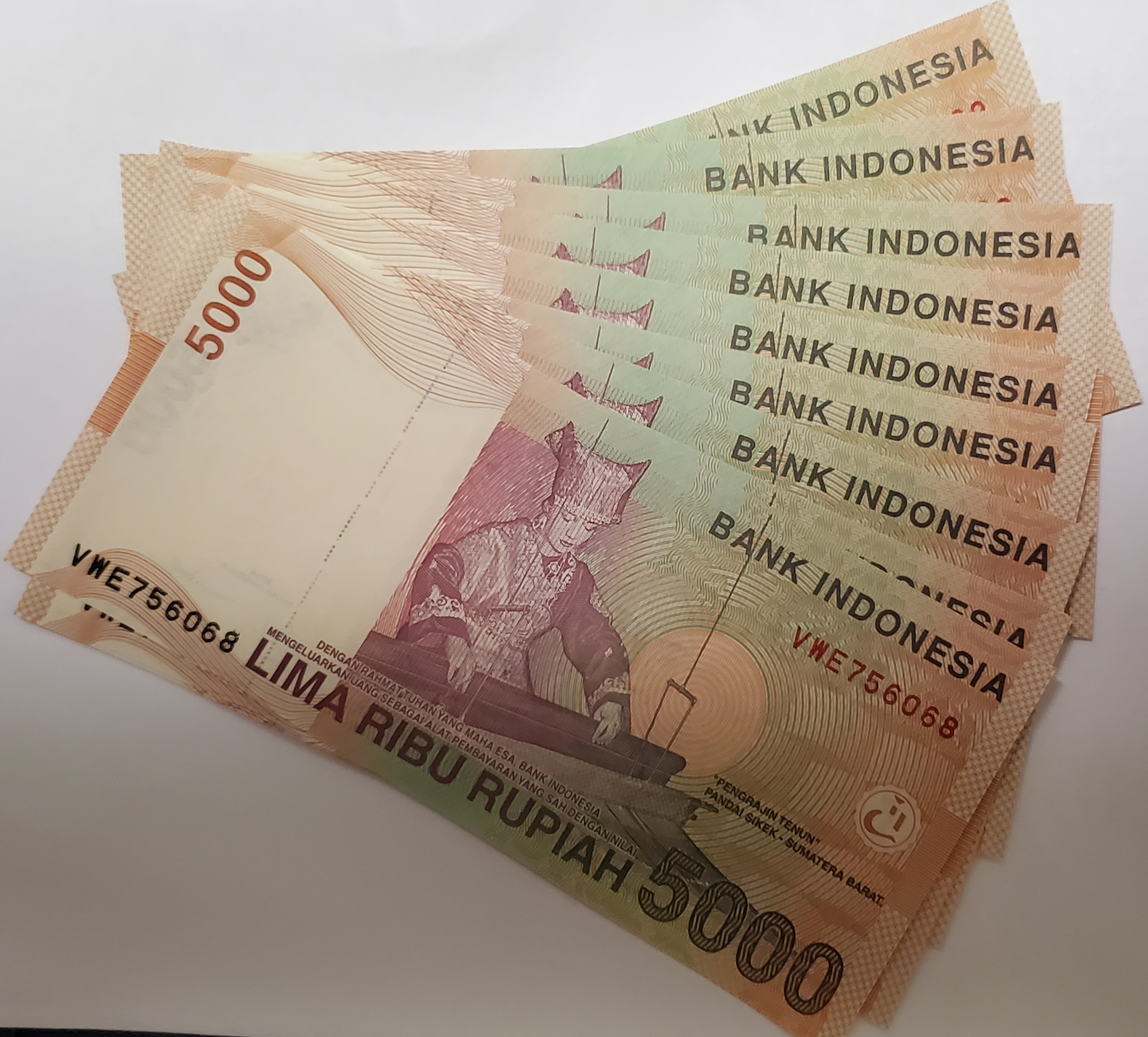 50,000 Lima Ribu Rupiah Currency from Indonesia.