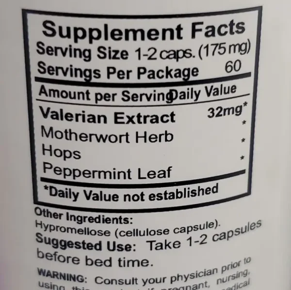 Phytolab Evening Valerian Capsules: Supplement Facts for Informed Wellness.