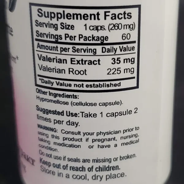 Phytolab Valerian Forte Extract Capsules: Supplement Facts for Informed Wellness.