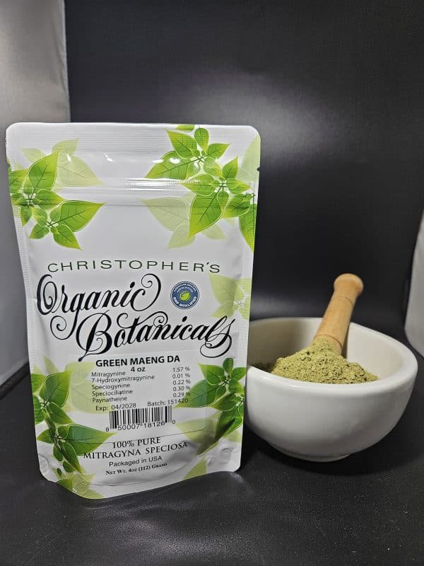 Green Maeng Da 151420 is a classic green vein kratom powder from mature leaves grown in Southeast Asia. Known for its balanced alkaloid profile, this batch is lab-tested, pure, and uncut — exactly what long-time kratom tea drinkers expect.